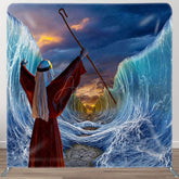 Aperturee - Aperturee The Red Sea Jews Fabric Backdrop Cover for Birthday
